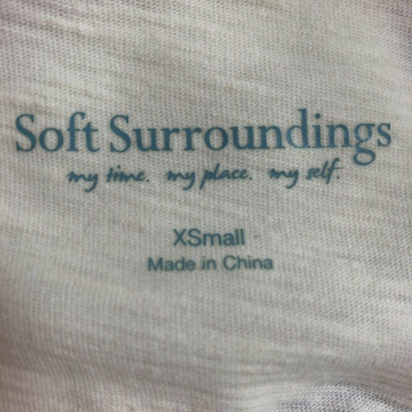 NWT Soft Surroundings XS Ivory Cotton Button Tunic Top Long Sleeve - Picture 8 of 9